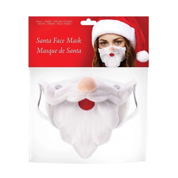 Santa Claus Face Mask, White - Picture 4 of 4